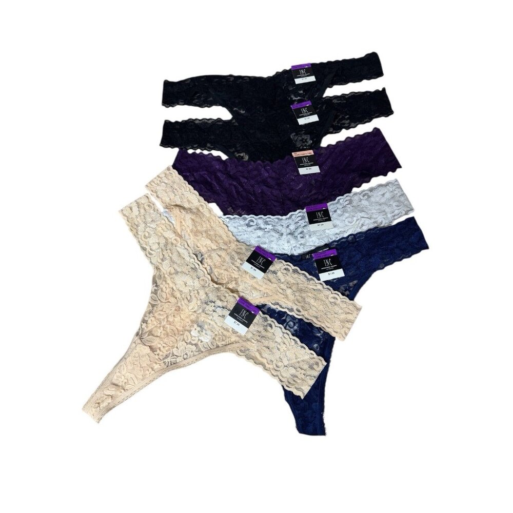 Lot Of 7 INC‎ Lace Thong 2XL Panty Underwear Panties New XXL